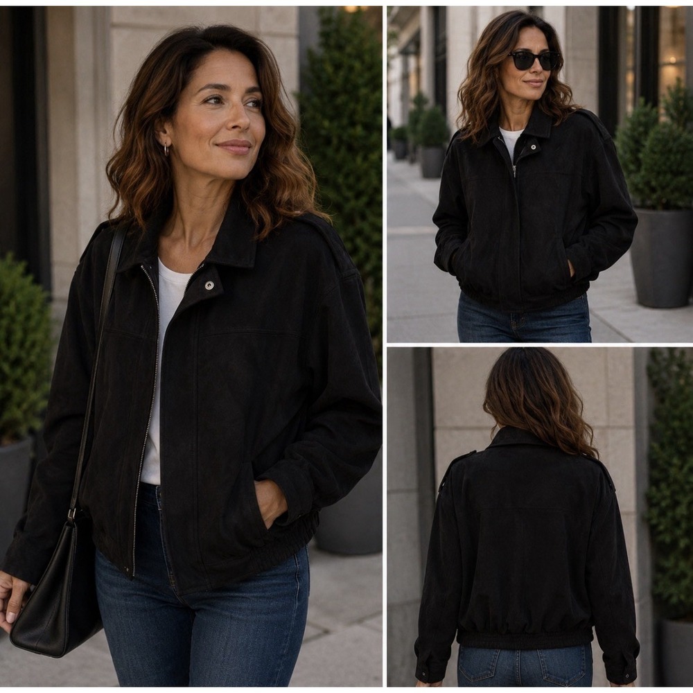 Cici Jacket Women's Size Med Warm Zippers Pockets Black Never Worn Soft